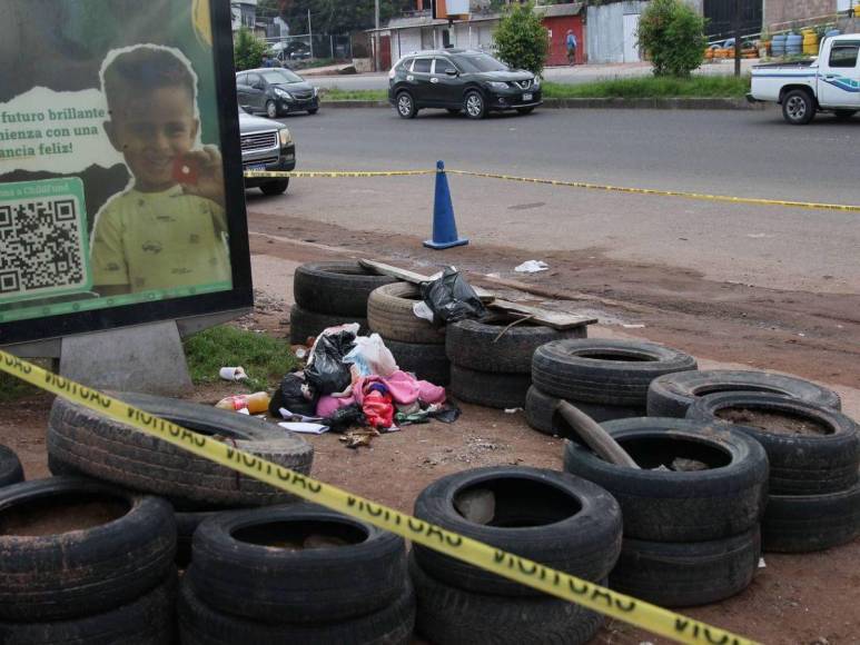 En medio de llantas y basura, hallan feto en colonia Villa Nueva en la capital