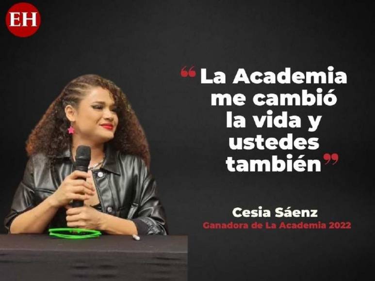 Las frases de Cesia Sáenz tras hacer historia en La Academia y regresar a Honduras