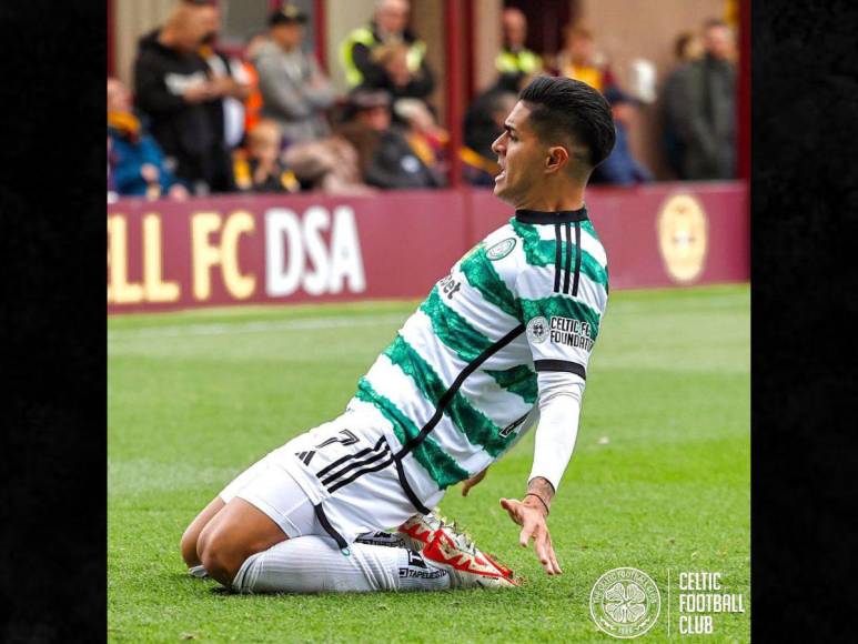 ¿Con homenaje a Pavón? Así celebró Luis Palma su primer gol con el Celtic en Escocia