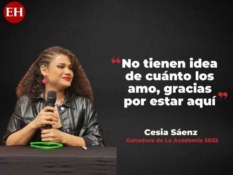 Las frases de Cesia Sáenz tras hacer historia en La Academia y regresar a Honduras