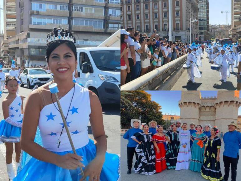 Hondureños conmemoran 202 años de independencia con desfile en Valencia, España