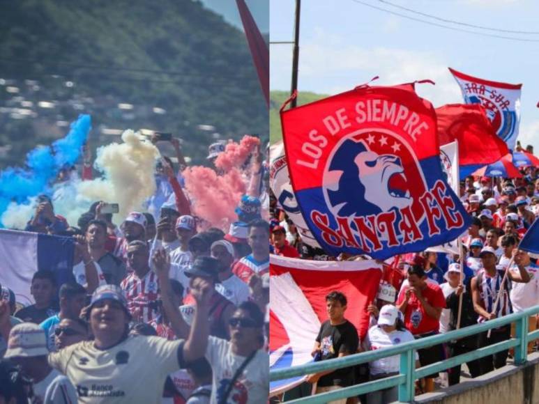 Olimpia - Motagua: ¡Ambientazo! Llegada de la Ultra Fiel al Estadio Nacional para el clásico