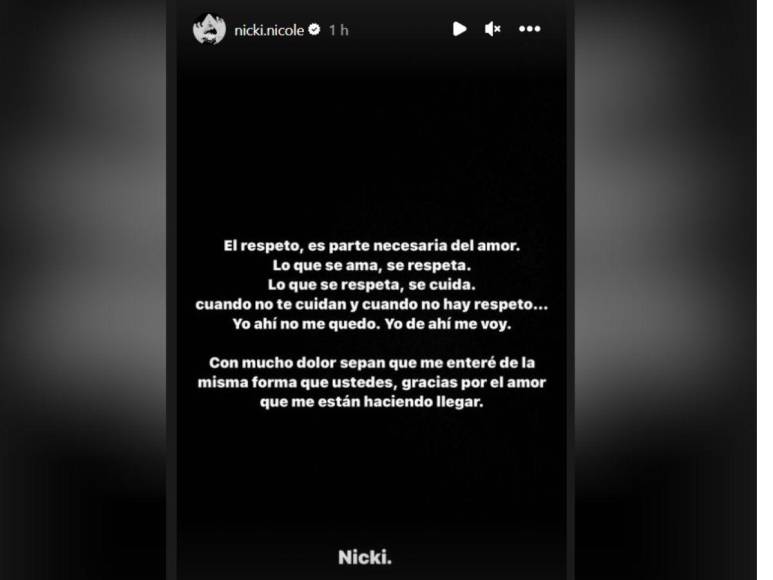 Nicki Nicole reacciona a presunta infidelidad de Peso Pluma: “Yo ahí no me quedo”