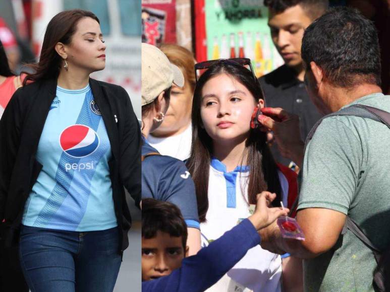 Hermosas chicas roban miradas en la final de ida Motagua-Olimpia