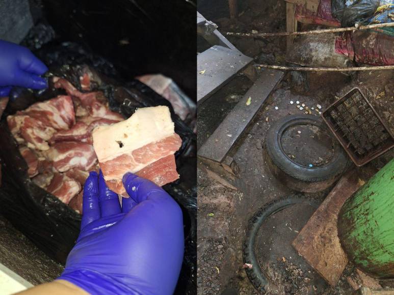 Moscas y carne en mal estado: así estaba la chicharronera cerrada en El Chimbo por el Arsa