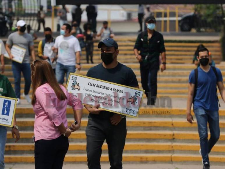 Incertidumbre y emoción tras retorno de alumnos y docentes a clases presenciales en la UNAH