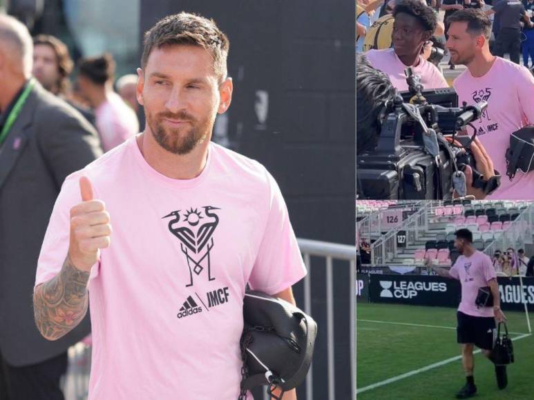 Sonriente y con “selfie” incluida con aficionados: así fue la llegada de Messi para su debut con el Inter Miami