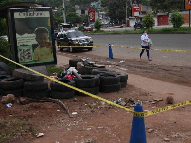 En medio de llantas y basura, hallan feto en colonia Villa Nueva en la capital