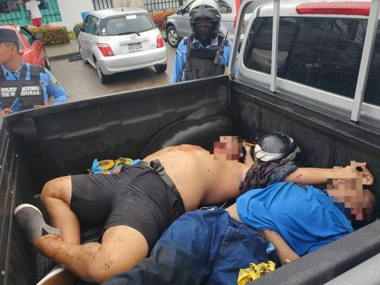 Pandilleros matan a hombre en La Ceiba y se enfrenta a tiros con policías; tras persecución uno terminó muerto y el otro herido