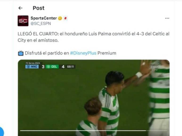 Luis Palma le anota a Manchester City y esto dicen medios internacionales