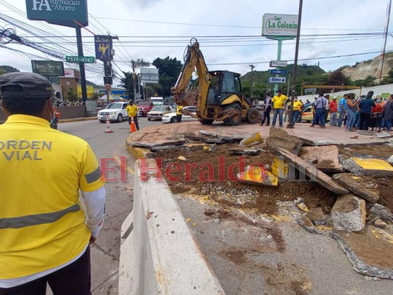 ¿Por qué se destruyó la rotonda de Loarque, en la salida al sur de la capital?