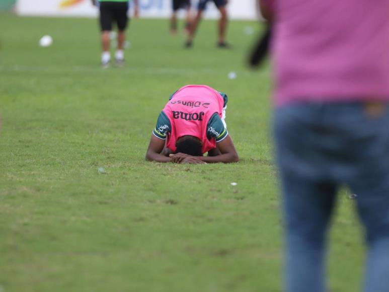 Rostros de tristeza en Marathón tras eliminación ante Motagua