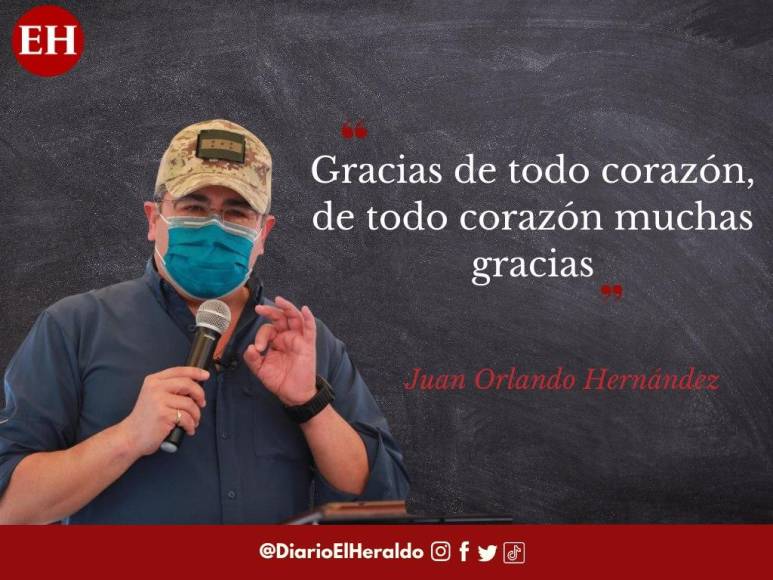 Frases de la despedida del presidente Hernández: “Nuestro gobierno ha sido exitoso en poner en orden y volver la calma al país”