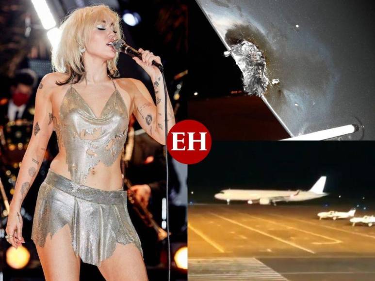 En imágenes: Así quedó el avión donde viajaba Miley Cyrus tras ser impactado por un rayo