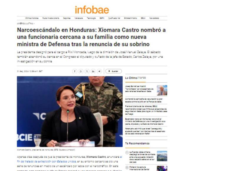 “Narcoescándalo en Honduras”: Así informan medios internacionales tras renuncia de ministro de Defensa