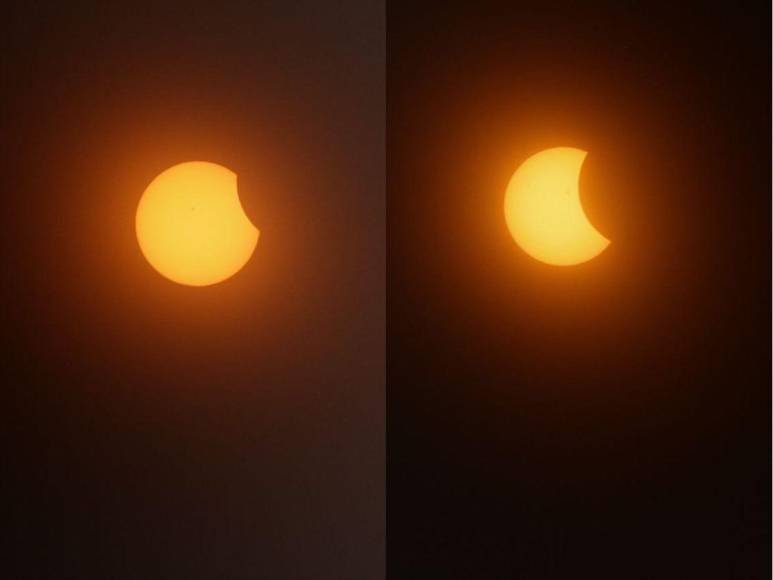 Las mejores imágenes que dejó el eclipse solar de este lunes en Honduras