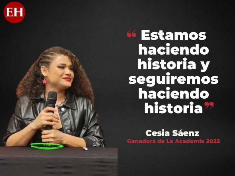 Las frases de Cesia Sáenz tras hacer historia en La Academia y regresar a Honduras