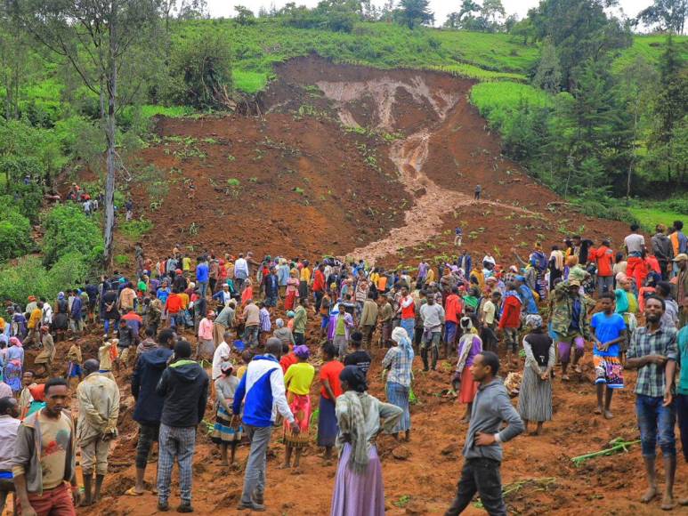 Luto en Etiopía: más de 200 muertos deja deslizamiento de tierra