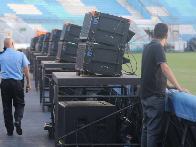 Así avanzan los preparativos en el Estadio Nacional y el cerro Juana Laínez para este 15 de septiembre