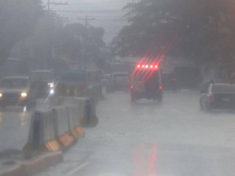 Imágenes: fuerte lluvia aplaca el calor en la capital este domingo