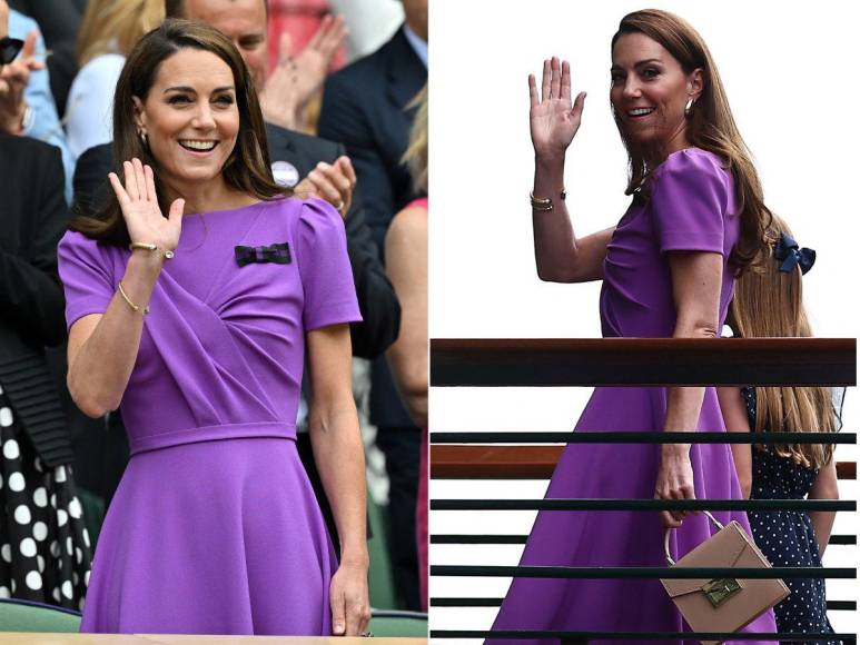 Sonriente y elegante: Kate Middleton aparece en final masculina de Wimbledon