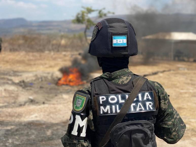 Incineran 20 kilos de cocaína valorada en 7 millones de lempiras