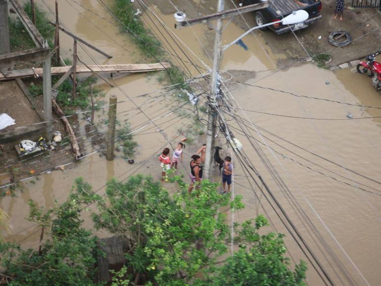 Fuertes lluvias inundan a El Progreso y el Valle de Sula