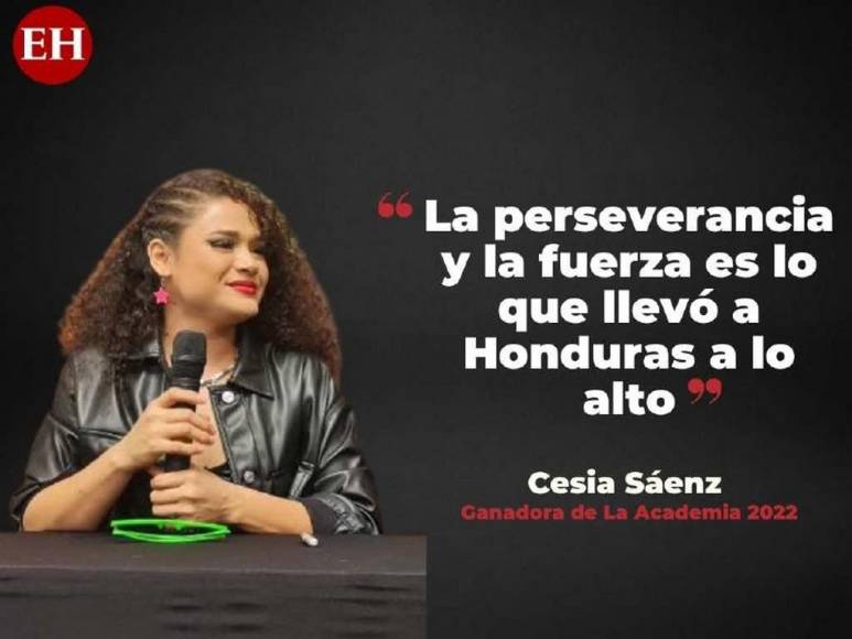 Las frases de Cesia Sáenz tras hacer historia en La Academia y regresar a Honduras