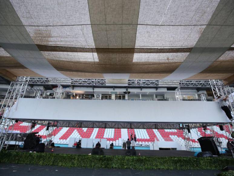 Así avanzan los preparativos en el Estadio Nacional y el cerro Juana Laínez para este 15 de septiembre