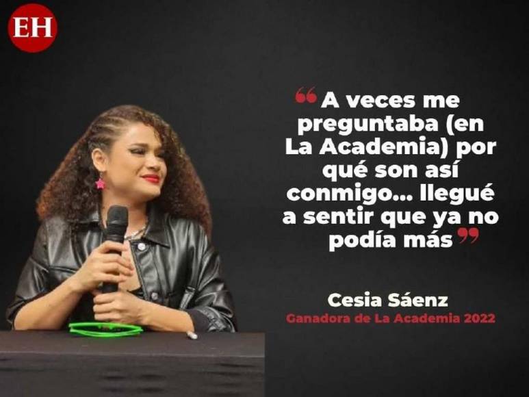 Las frases de Cesia Sáenz tras hacer historia en La Academia y regresar a Honduras