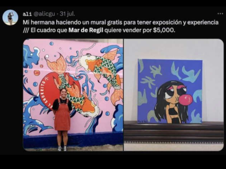 Los mejores memes que generaron las costosas pinturas de Mar de Regil