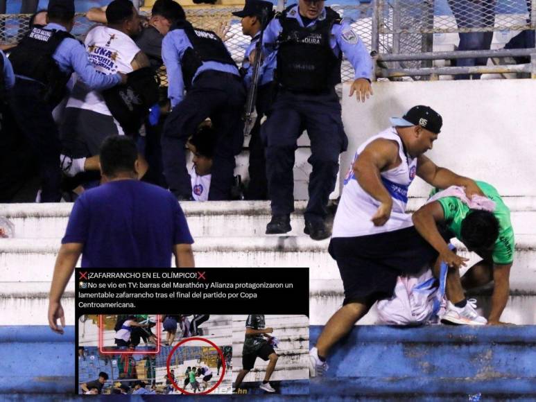 Prensa salvadoreña no perdona y esto dice tras zafarrancho de aficionados de Marathón y Alianza