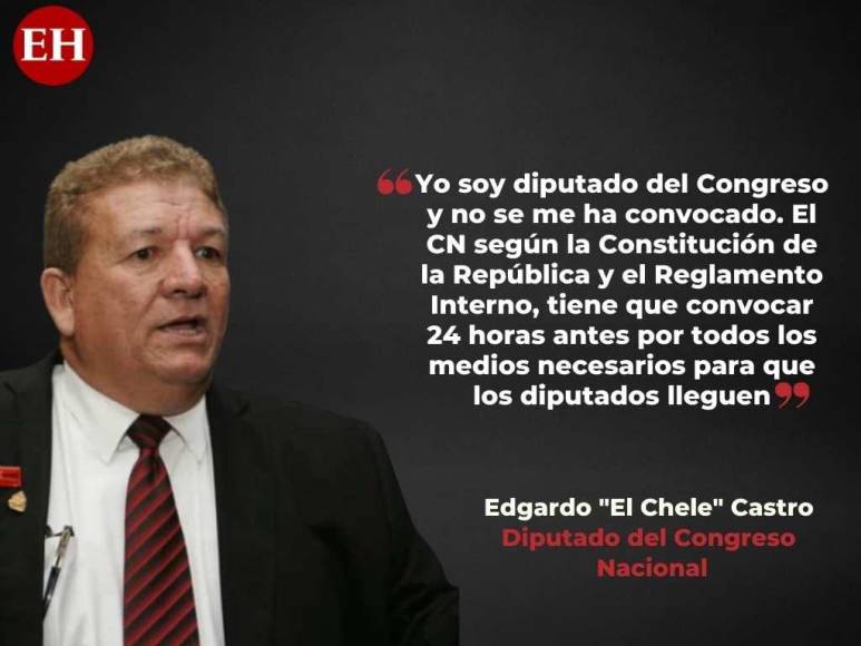 Diputado Edgardo Castro critica situación en el Congreso Nacional y actuar de Libre