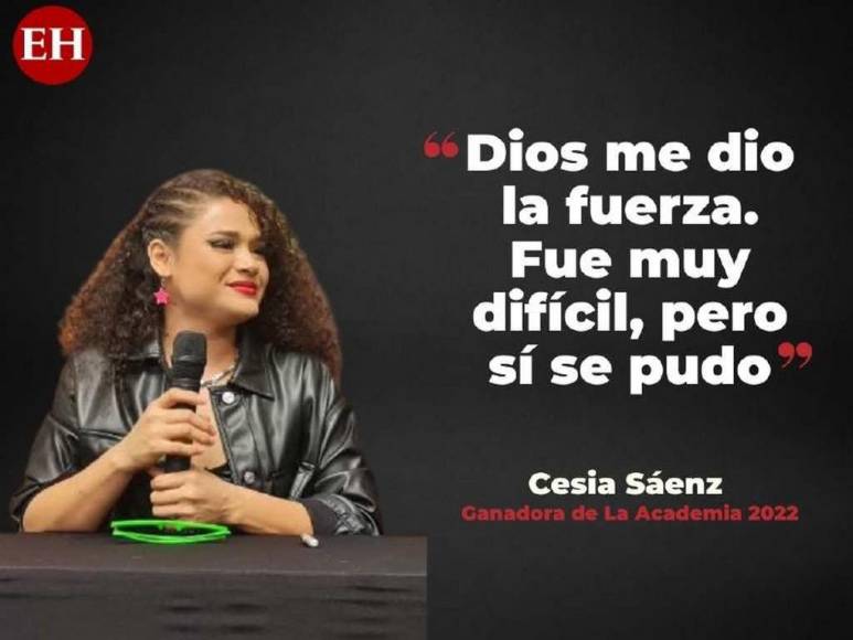 Las frases de Cesia Sáenz tras hacer historia en La Academia y regresar a Honduras