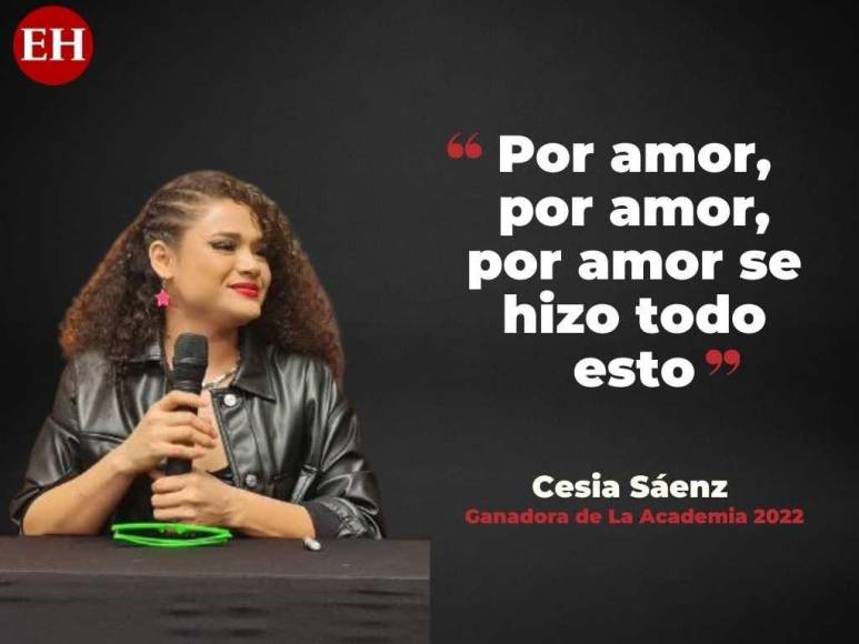 Las frases de Cesia Sáenz tras hacer historia en La Academia y regresar a Honduras