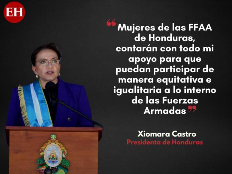 “Mujeres de las FFAA contarán con todo mi apoyo”, Xiomara tras asumir como Comandante en Jefe