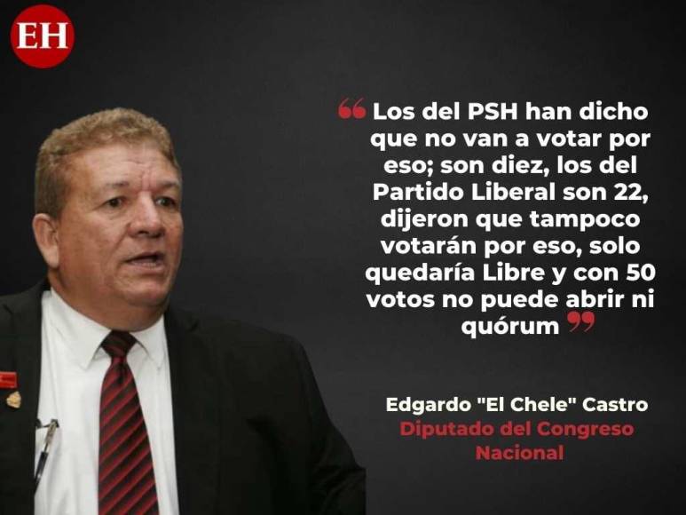 Diputado Edgardo Castro critica situación en el Congreso Nacional y actuar de Libre