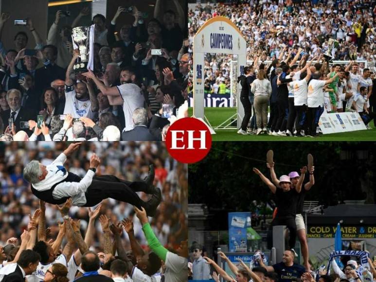 Así celebra el Real Madrid tras coronarse como campeón de la Liga española