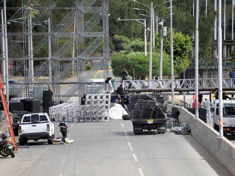 Sendas estructuras y bloqueo de calles: Libre ultima detalles para festejar dos años de gobierno