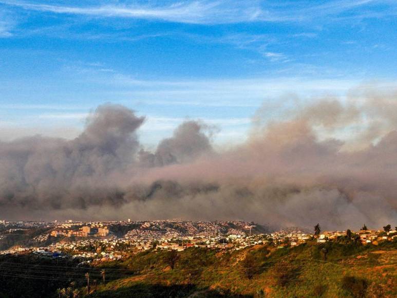 Imágenes del caos infernal que causó incendio forestal en Chile