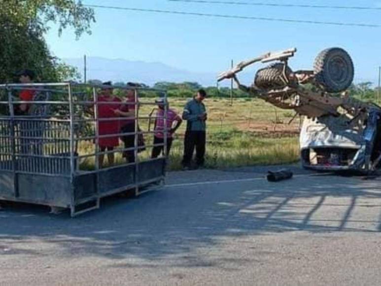 Así fue el fatal accidente que dejó dos muertos y siete heridos en Olanchito, Yoro