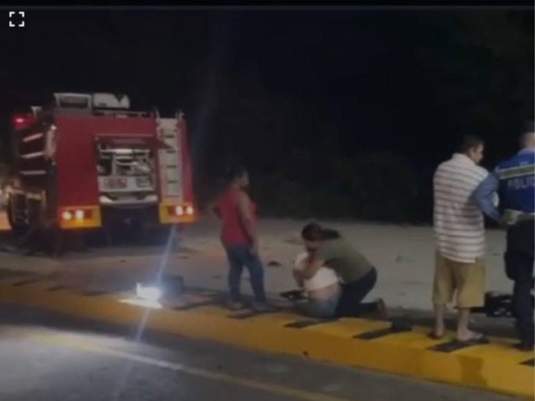 Imágenes del choque que cobró la vida de un guardia en Yojoa