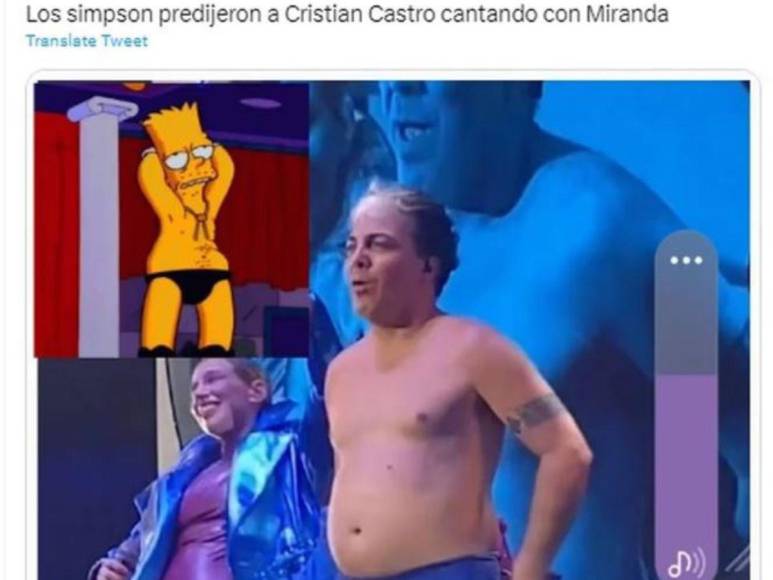 Los memes que provocó Cristian Castro al quitarse la ropa durante un concierto