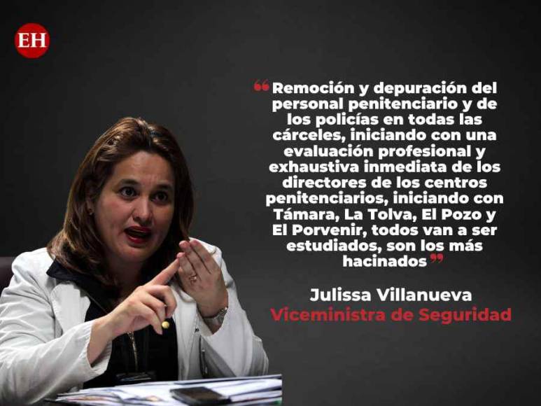 Las frases destacadas de Julissa Villanueva durante la presentación de medidas para intervenir las cárceles en Honduras