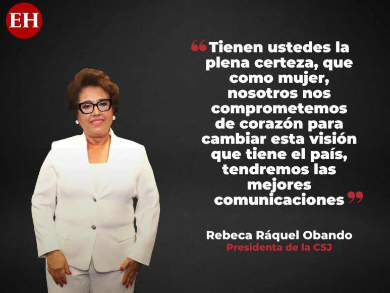 “No me temblará a mí la mano, ni a mis compañeros, para tomar todas las acciones necesarias”: las declaraciones de Rebeca Ráquel, presidenta de la Corte Suprema de Justicia