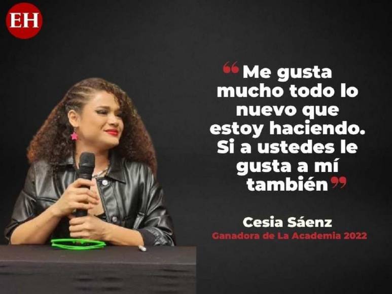 Las frases de Cesia Sáenz tras hacer historia en La Academia y regresar a Honduras