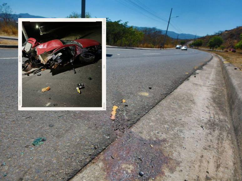 Fotos inéditas de la zona del accidente en el anillo periférico donde murieron dos universitarias