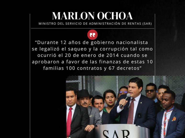 Frases de Marlon Ochoa, titular del SAR, tras entregar pruebas contra empresarios