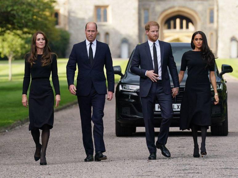 Meghan Markle, Kate Middleton y los príncipes William y Harry: Reunidos por la muerte de la reina Isabel II