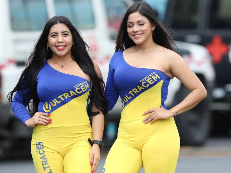 Hermosas chicas roban miradas en la final de ida Motagua-Olimpia